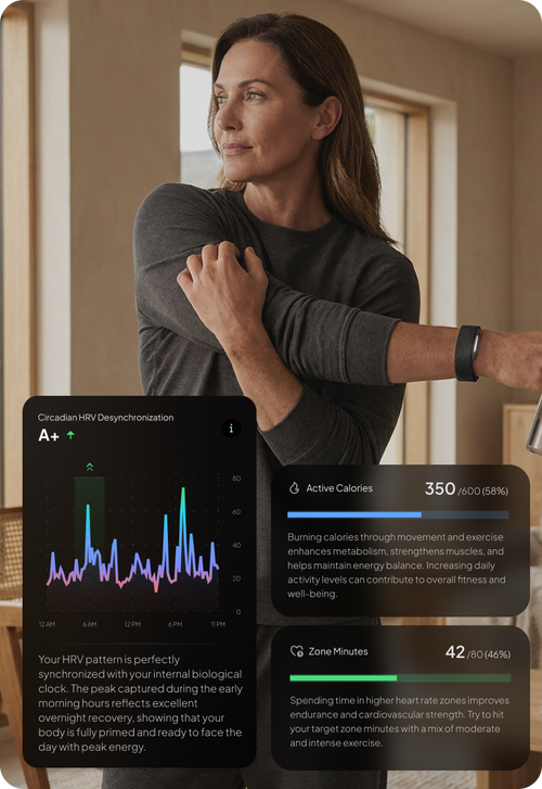 Official Hume app screenshot: recovery and HRV synchronization