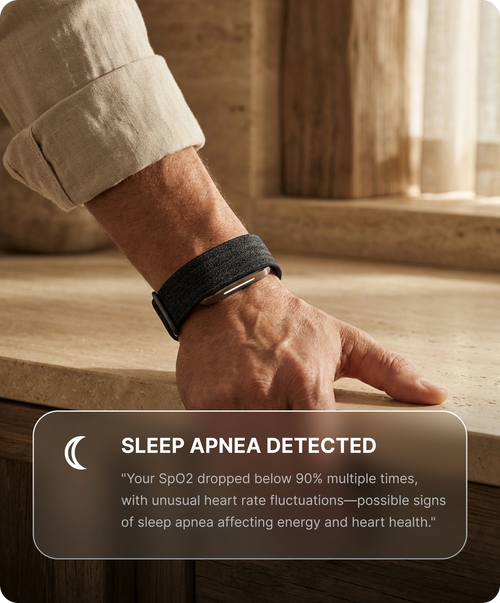 Official Hume app screenshot: sleep and recovery alert