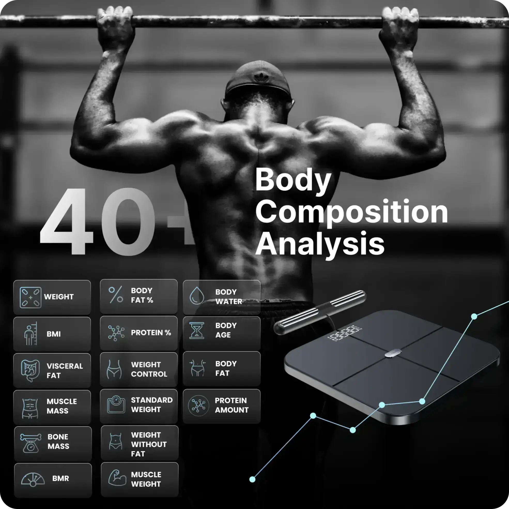 Side-by-side comparison: Hume Pod versus a medical-grade body composition analyzer.