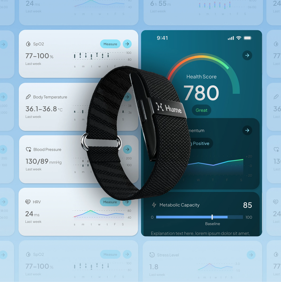Hume app dashboard showing all Hume Band data in one place