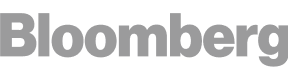 Bloomberg wordmark logo displayed in light gray text on a transparent background.
